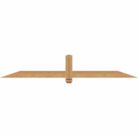 Ekena Millwork Eugene Smooth Timber Gable Bracket, Western Red Cedar, 72"W x 12"H x 1 1/2"D x 3 1/2"F, 4/12 Pitch GBW072X12X0204EUG00SWR